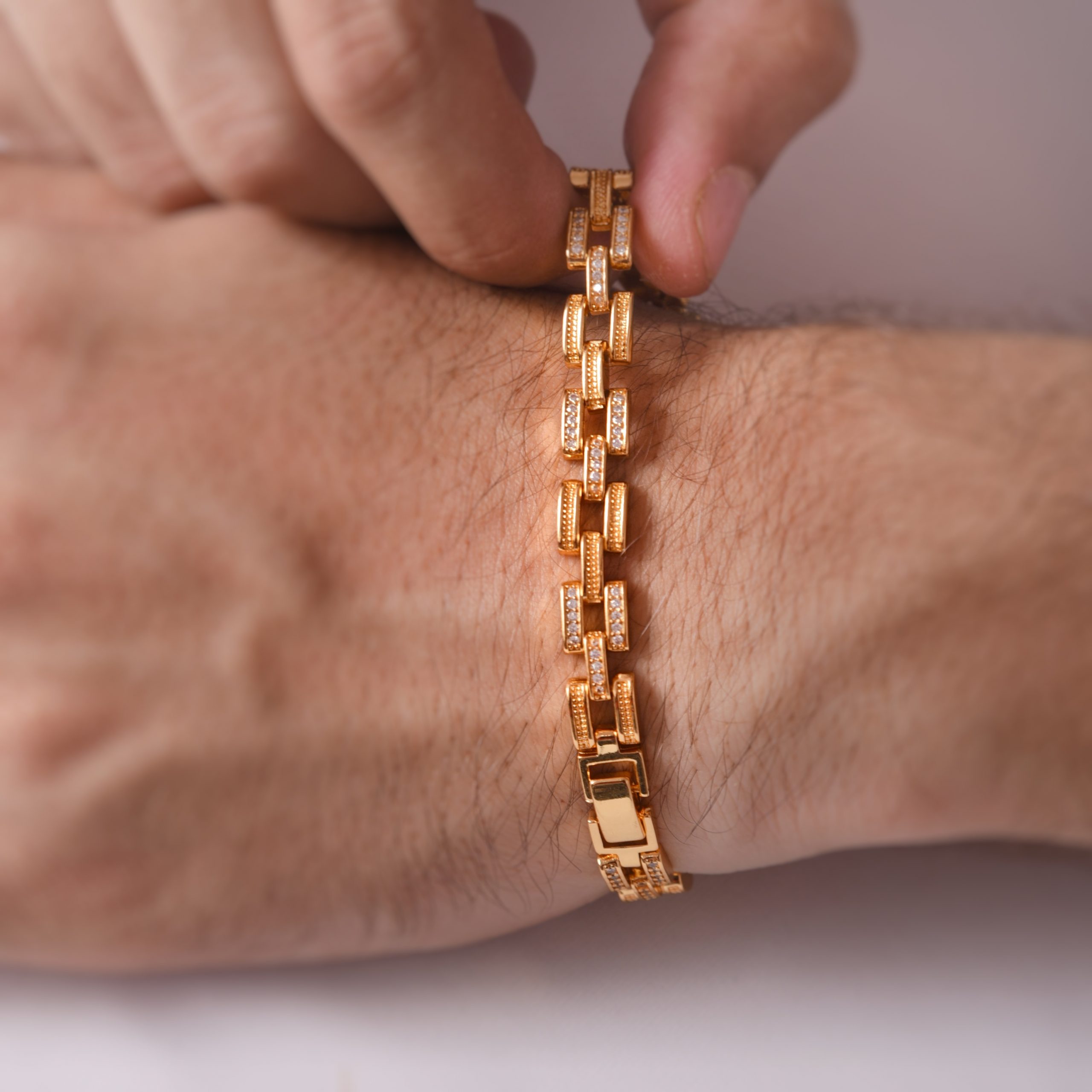 Unisex Gold Diamond Bracelet – the-au